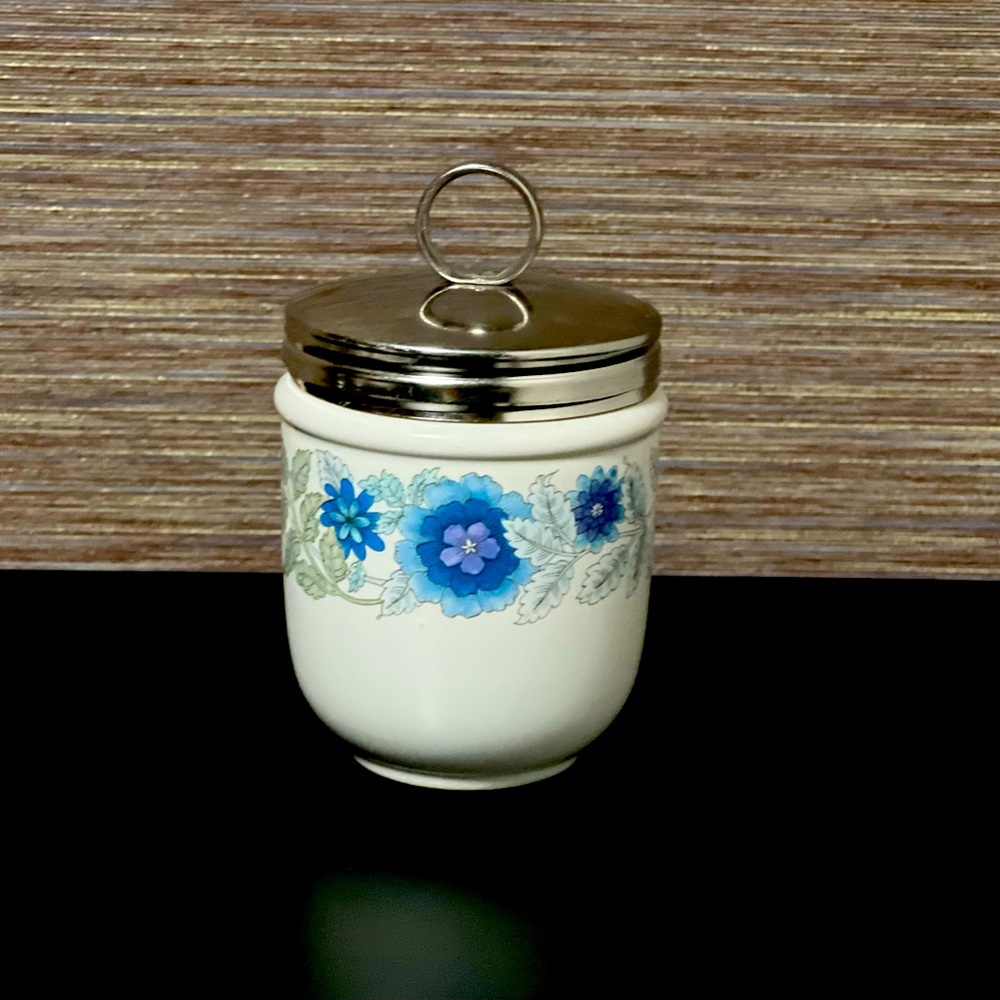 Vintage English Wedgwood Egg Coddler Clementine Pattern . Oven to table